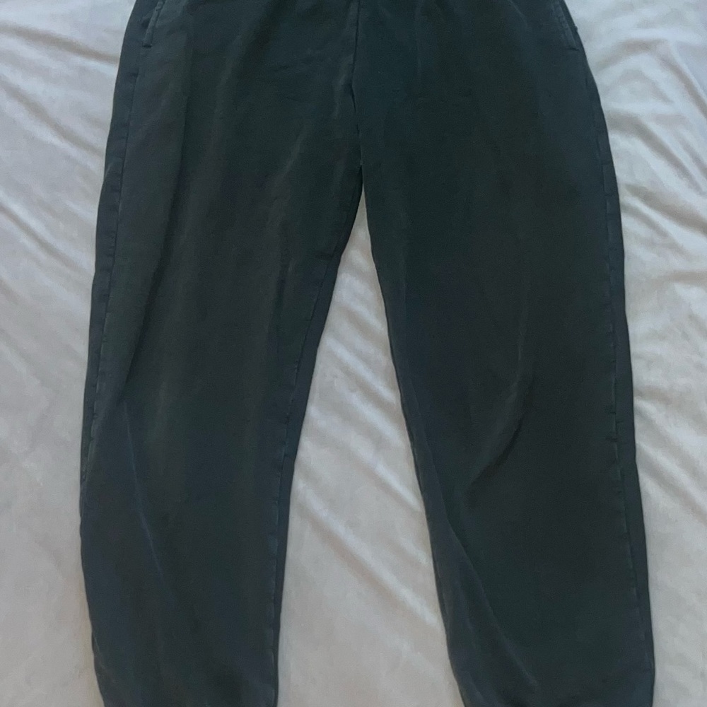Brandy Melville Green Track Pants Relaxed Fit Elastic Waist